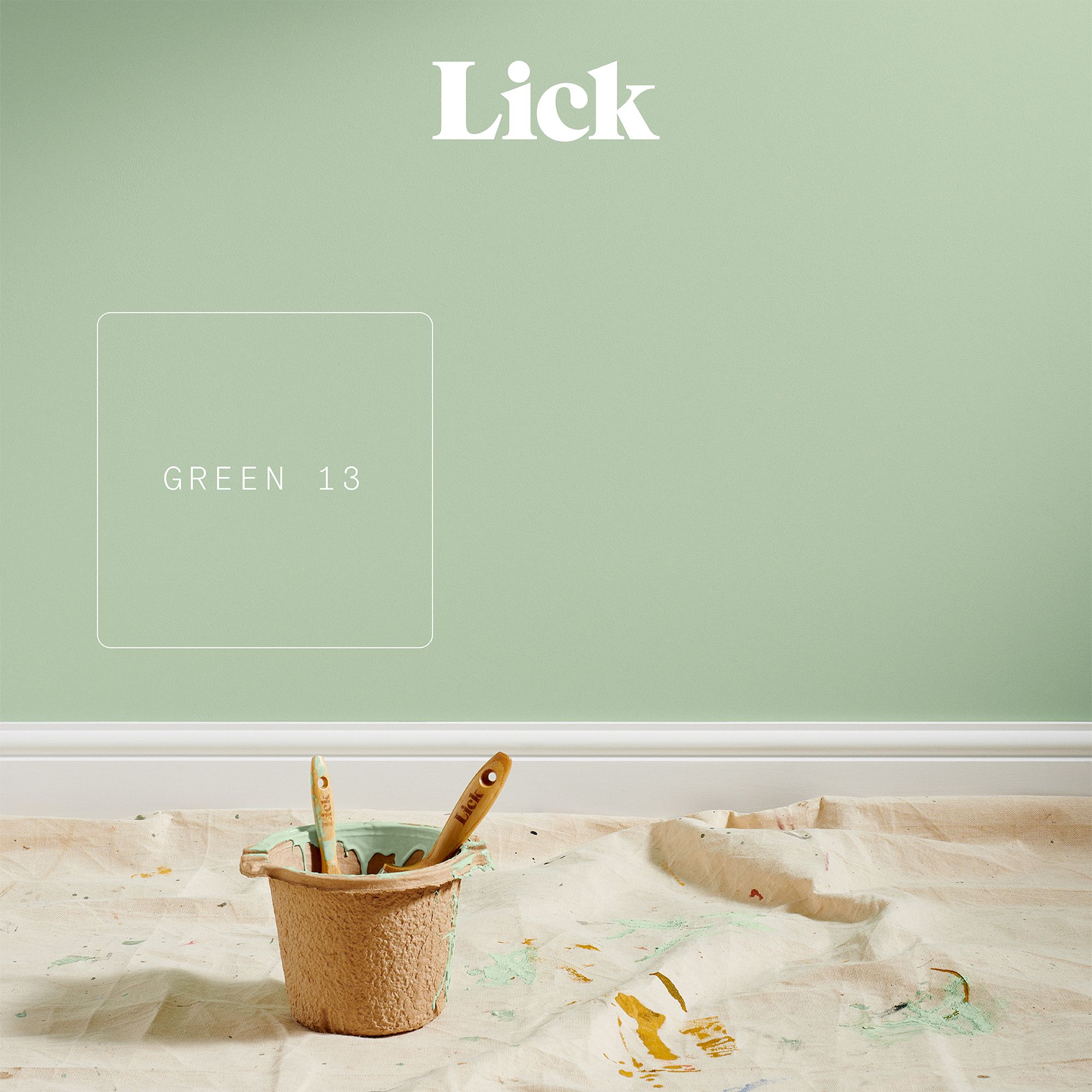 Lick Green 13 Eggshell Wall & ceiling Emulsion paint, 2.5L