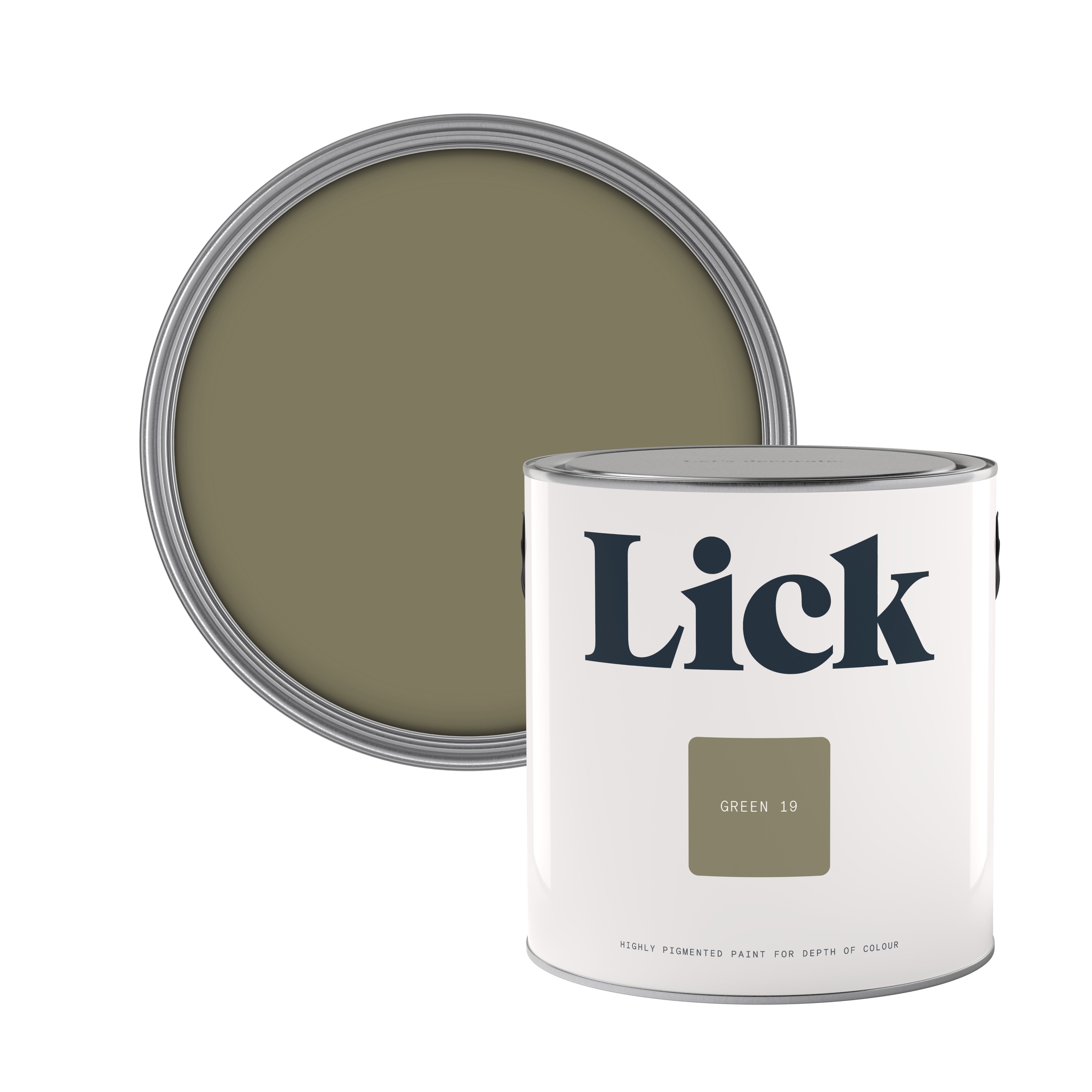 Lick Green 19 Matt Emulsion paint, 2.5L