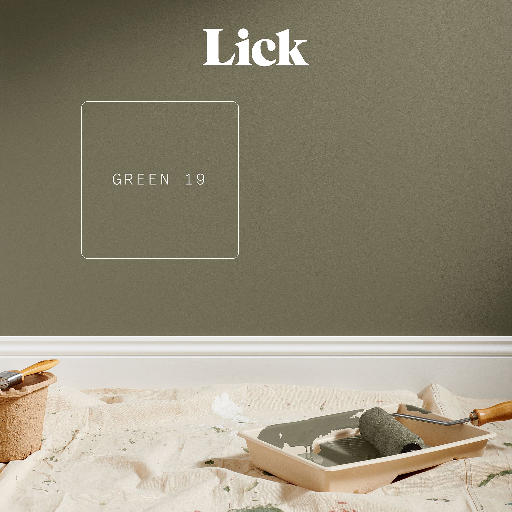 Lick Green 19 Matt Wall & ceiling Emulsion paint, 2.5L