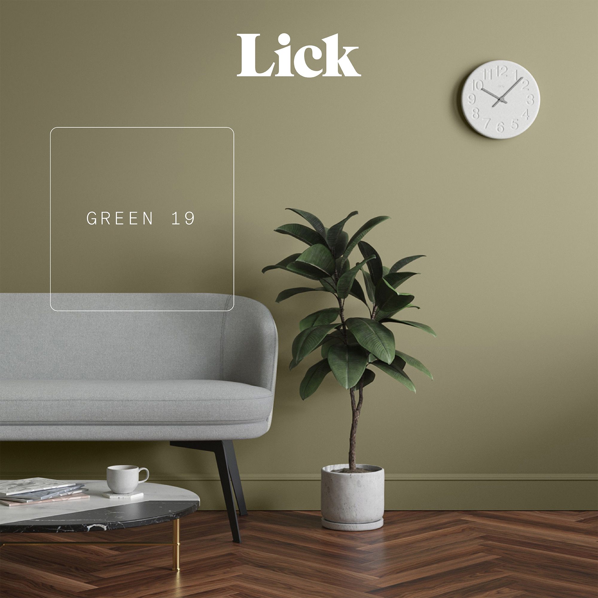 Lick Green 19 Matt Wall & ceiling Emulsion paint, 2.5L