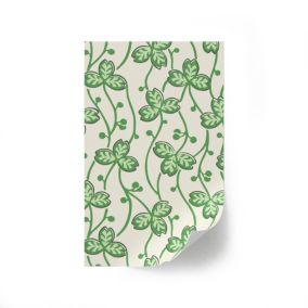Lick Green & White Clover 01 Textured Wallpaper Sample