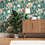 Lick Green Wildflowers 01 Textured Wallpaper Sample