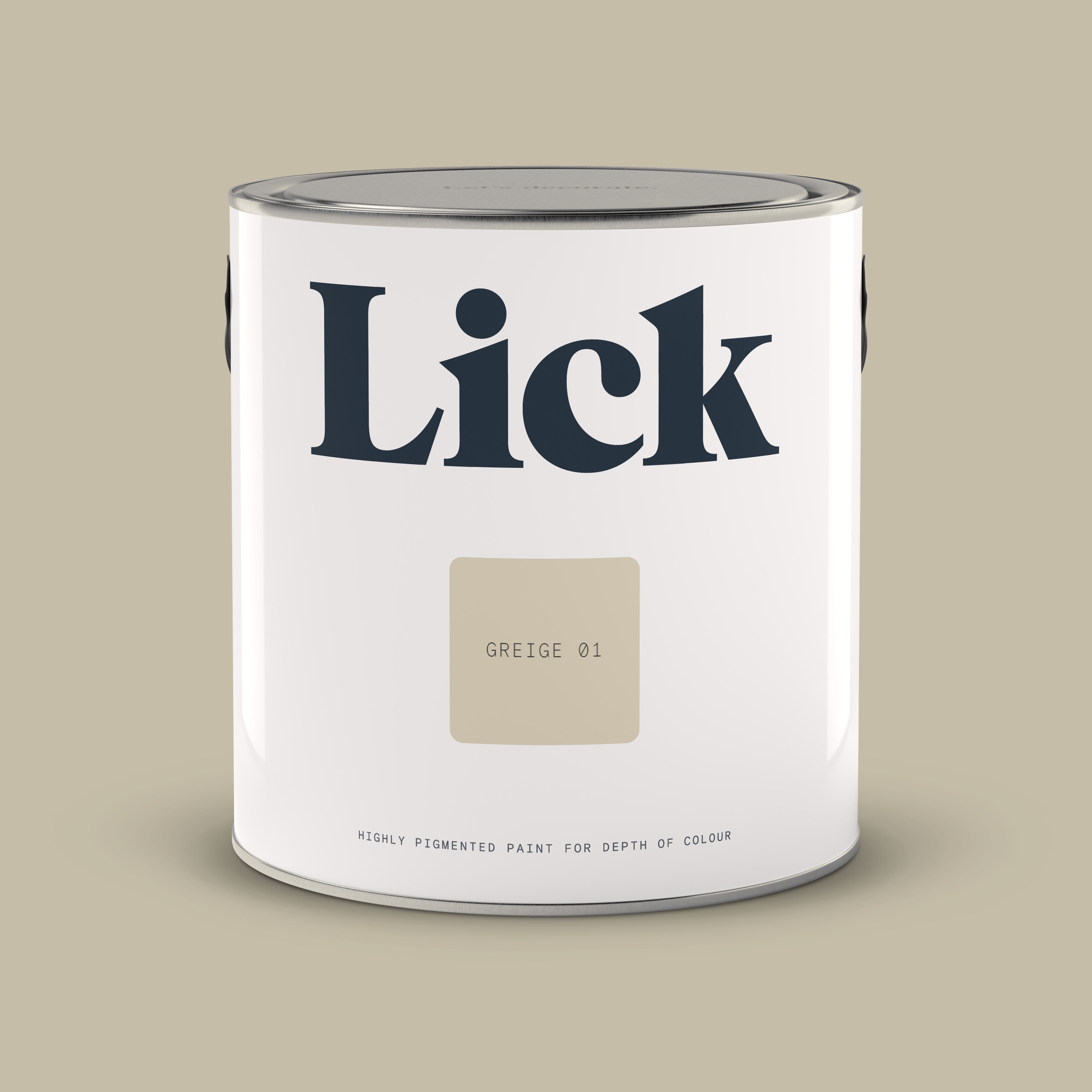 Lick Greige 01 Eggshell Emulsion paint, 2.5L