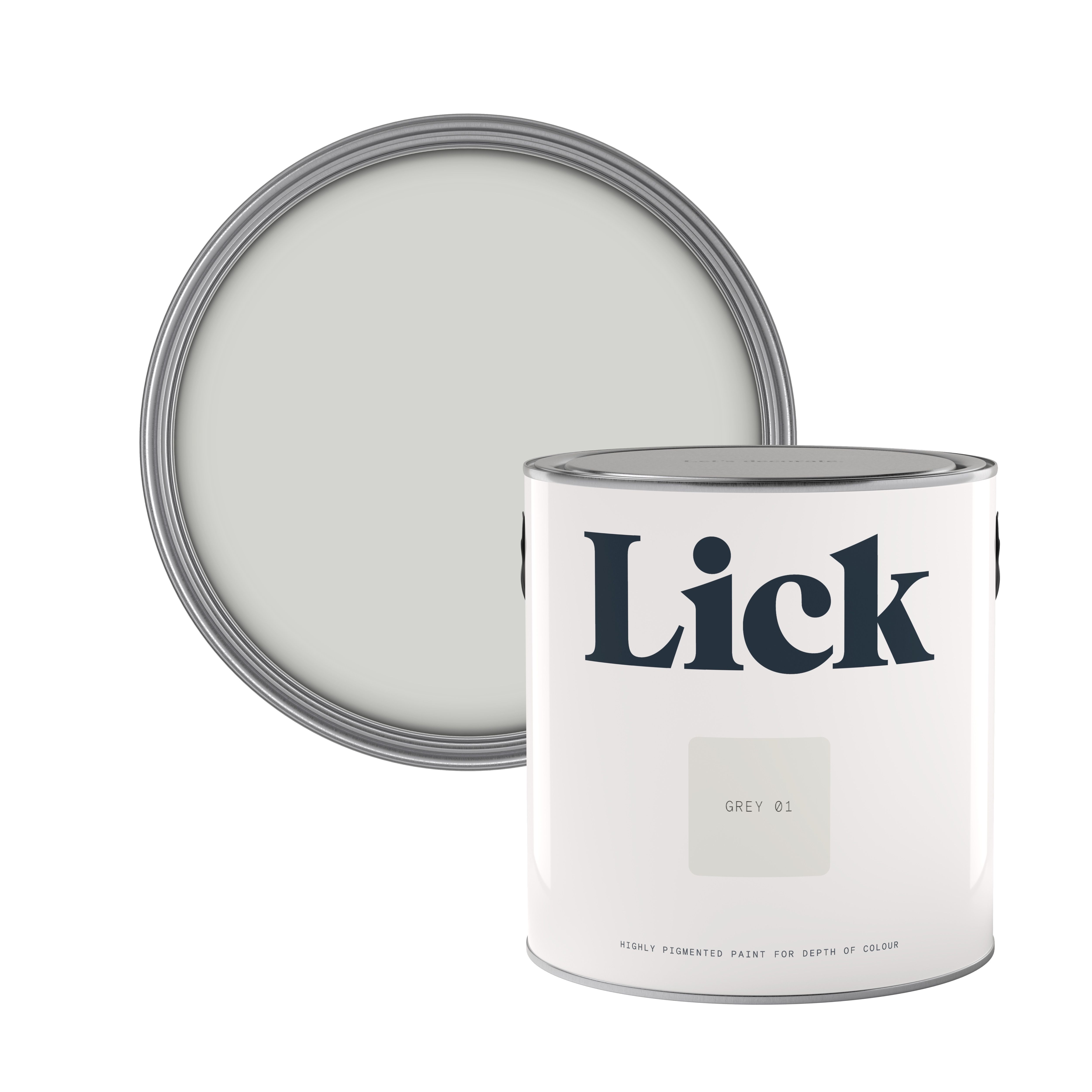 Lick Grey 01 Matt Emulsion paint, 2.5L