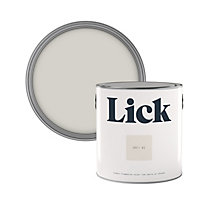 Lick Grey 02 Eggshell Emulsion paint, 2.5L