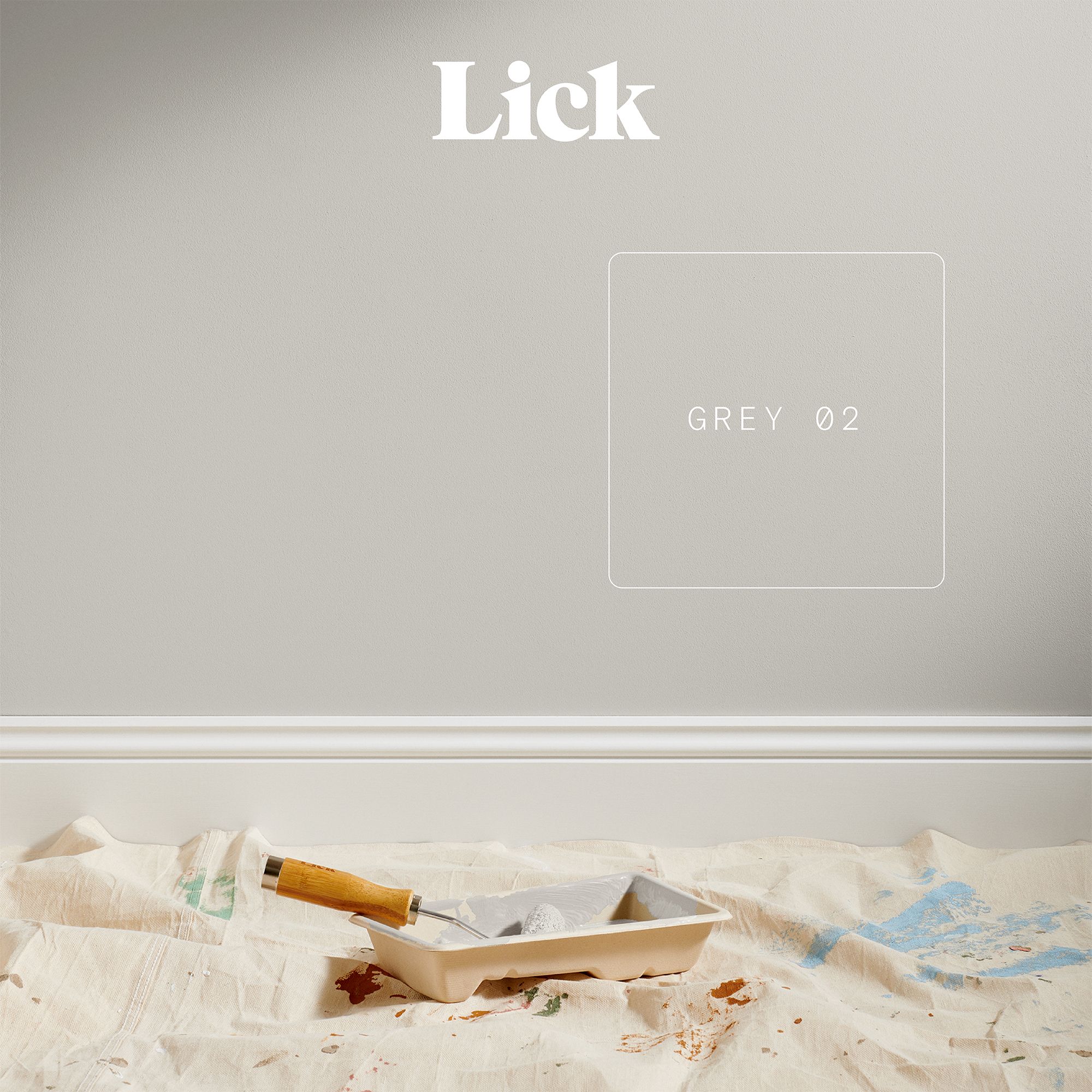 Lick Grey 02 Matt Emulsion paint, 2.5L