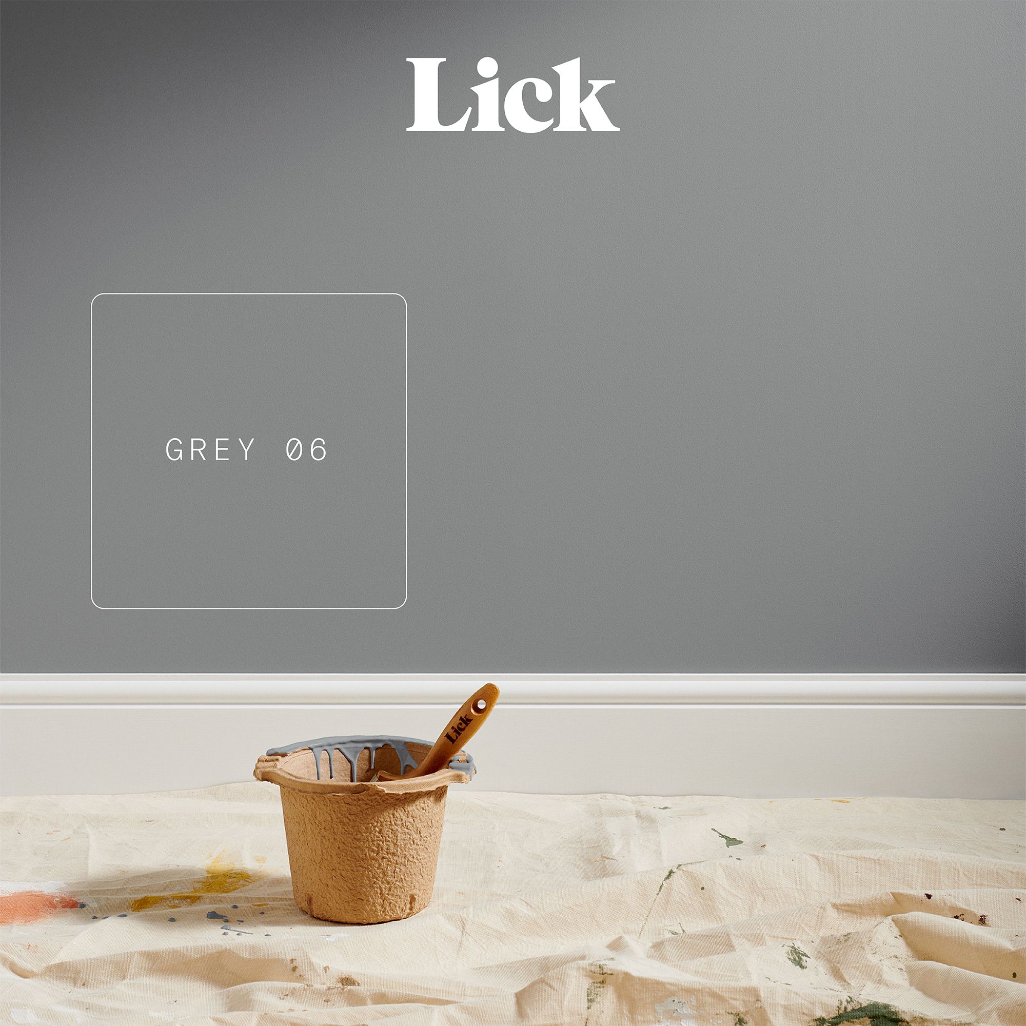 Lick Grey 06 Eggshell Emulsion paint, 2.5L