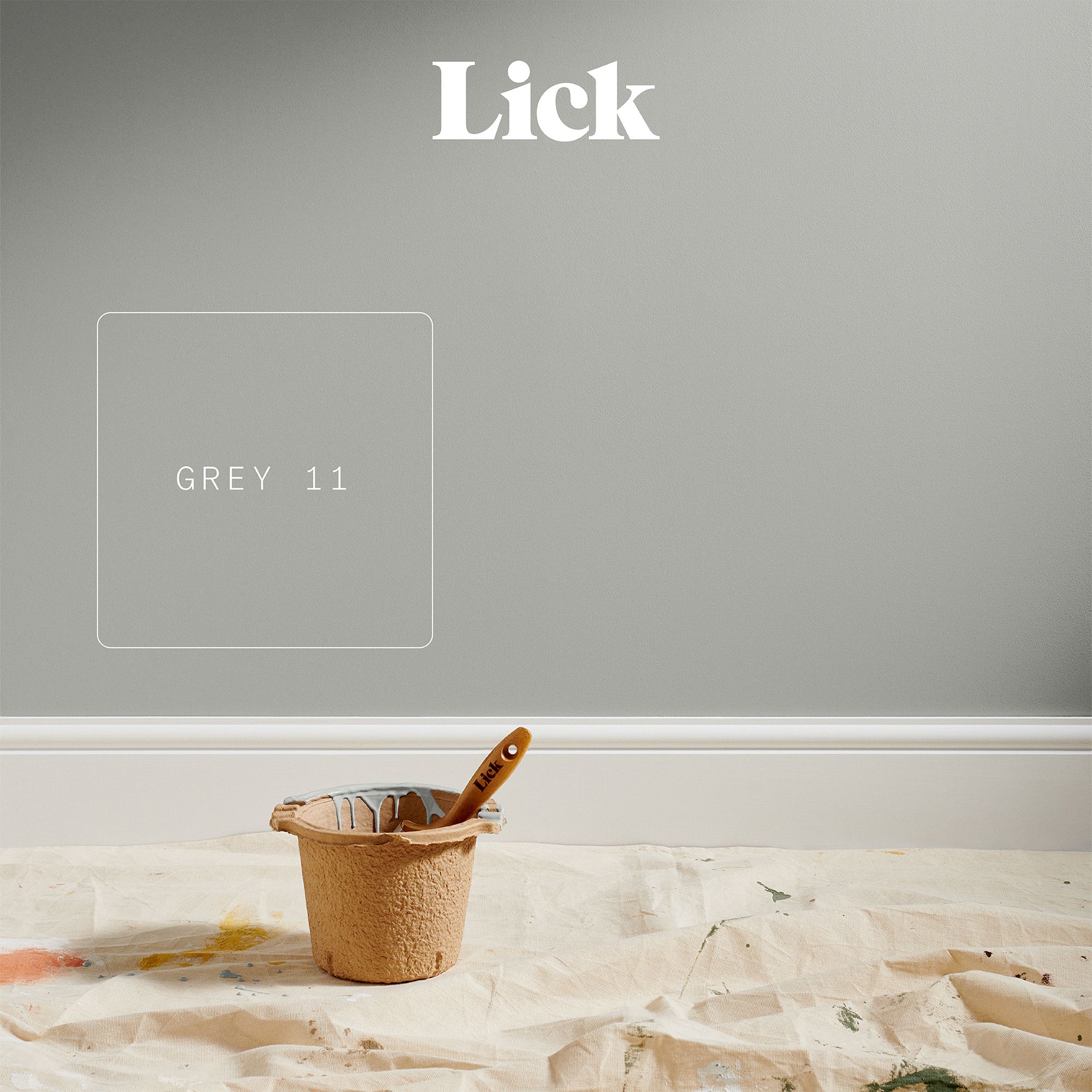 Lick Grey 11 Eggshell Emulsion paint, 2.5L