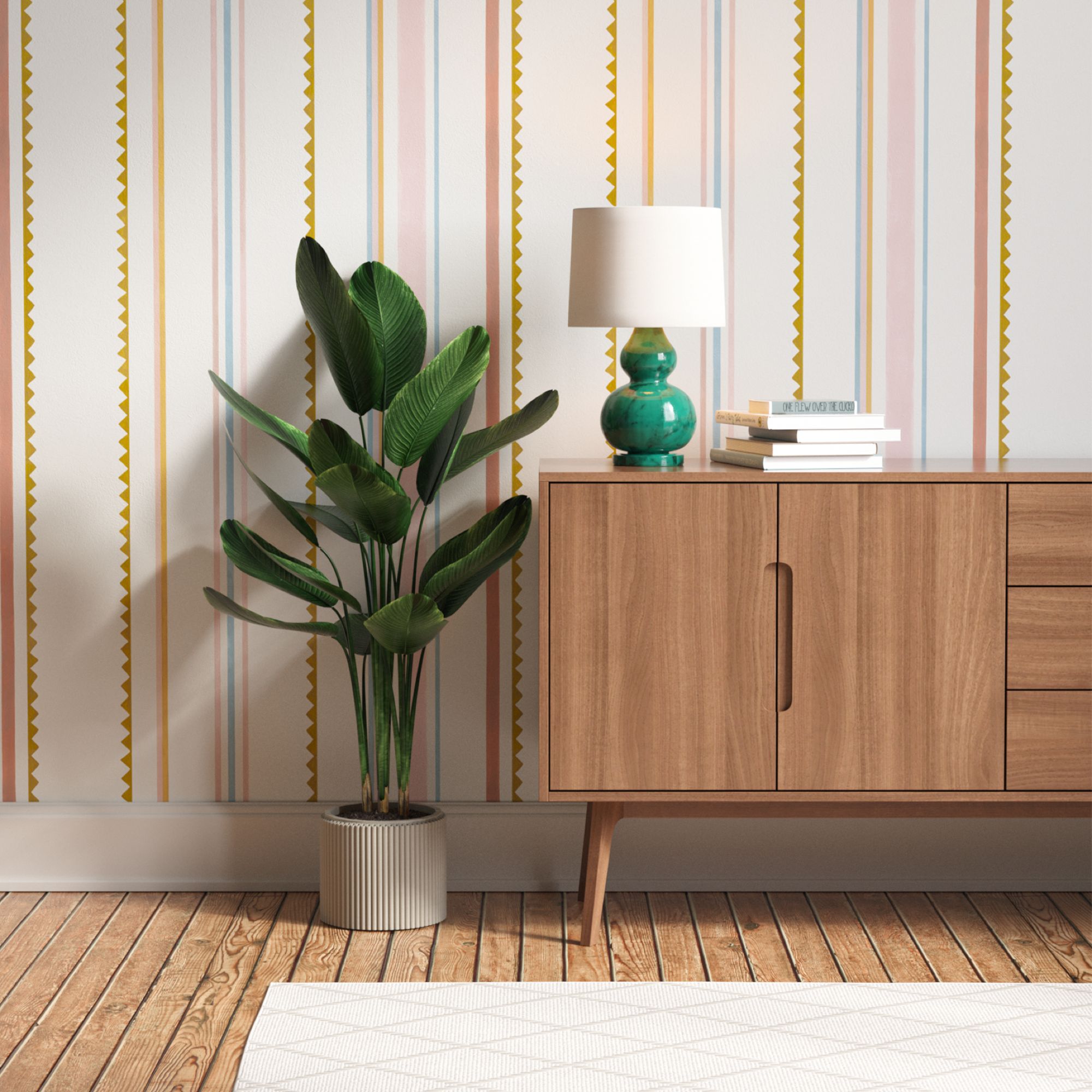Lick Multicolour Zig Zag 02 Patterned Textured Wallpaper