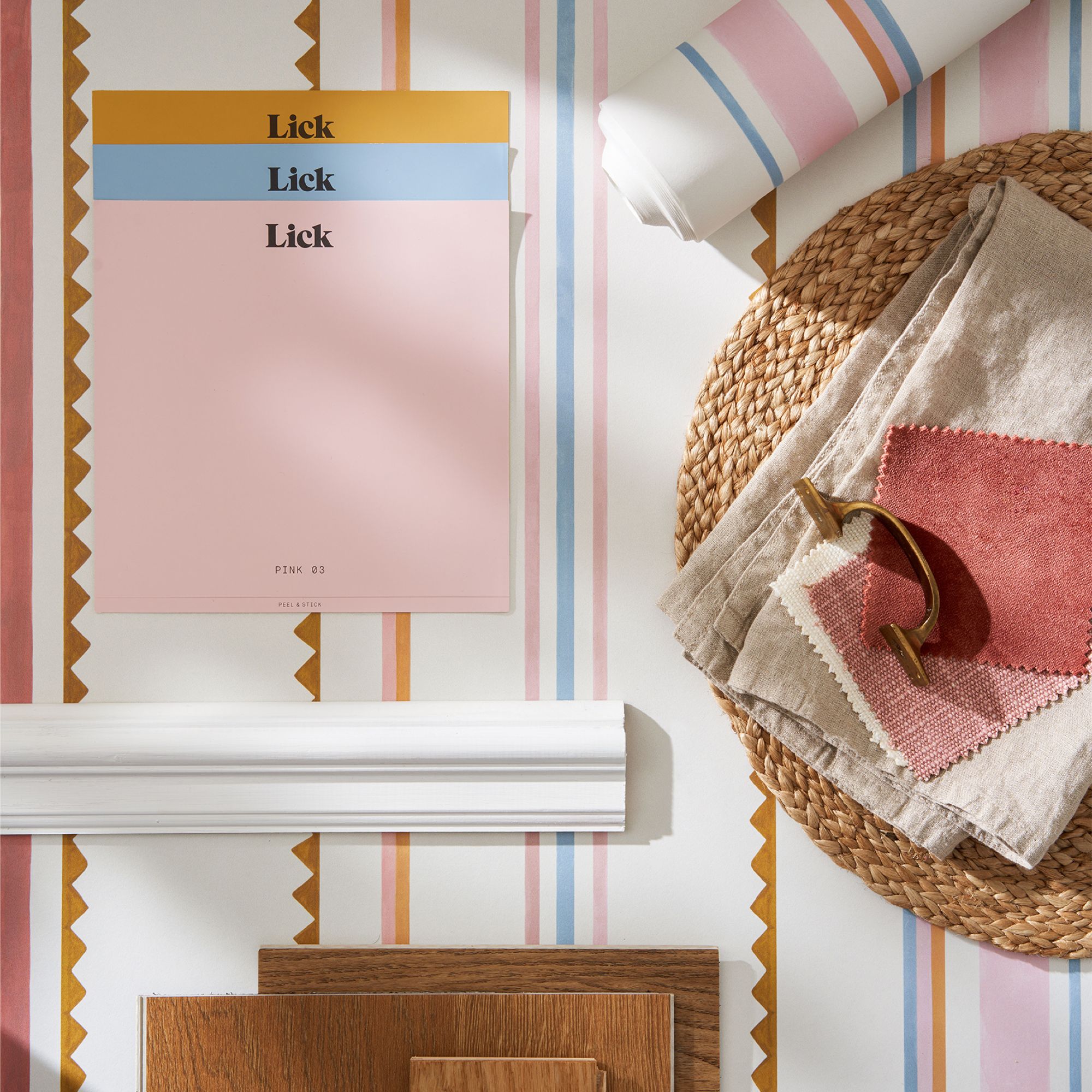Lick Multicolour Zig Zag 02 Patterned Textured Wallpaper