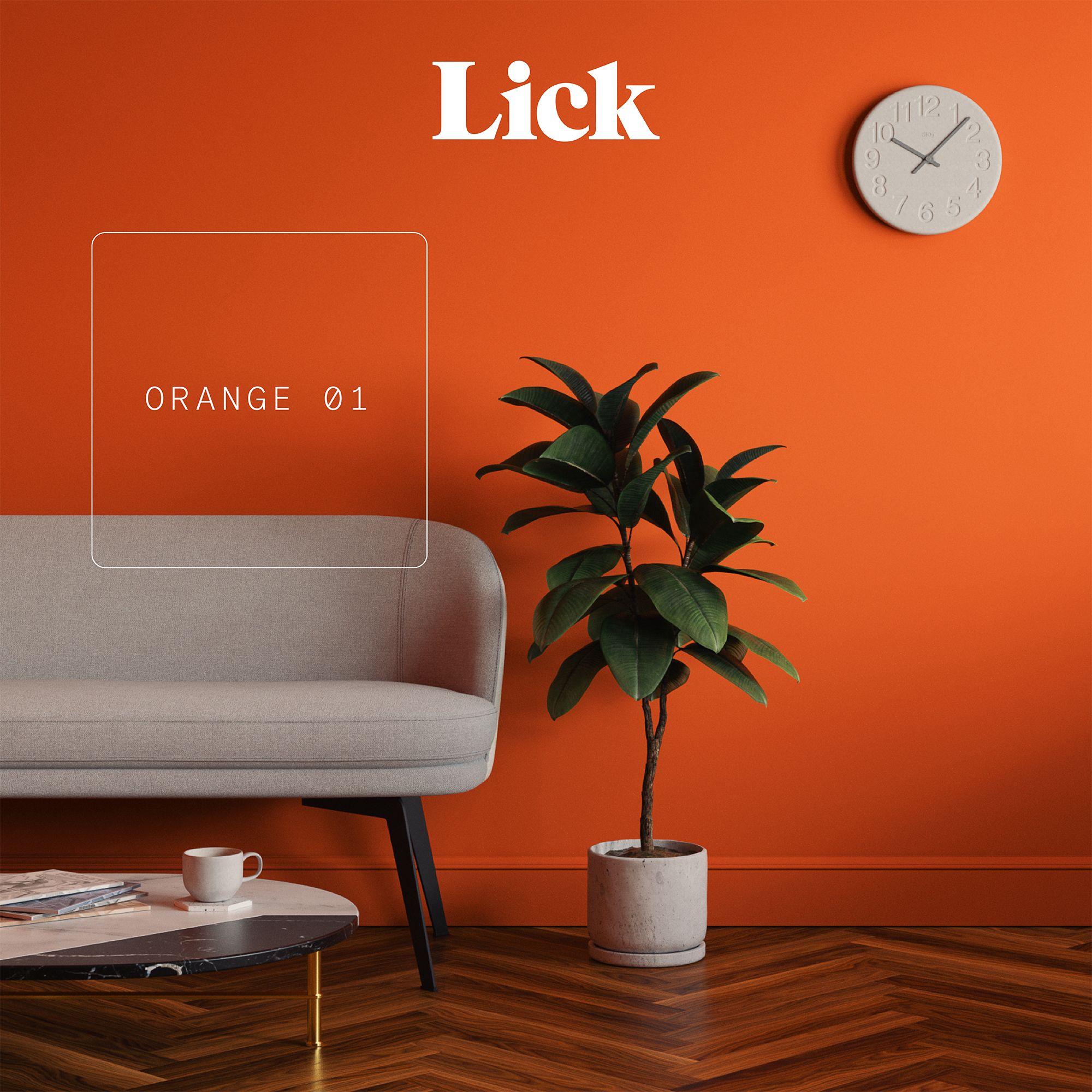 Lick Orange 01 Eggshell Emulsion paint, 2.5L