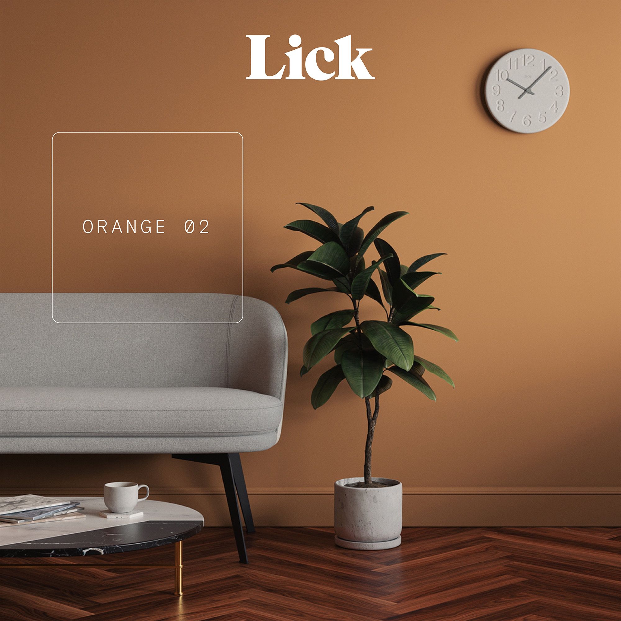Lick Orange 02 Matt Emulsion paint, 2.5L
