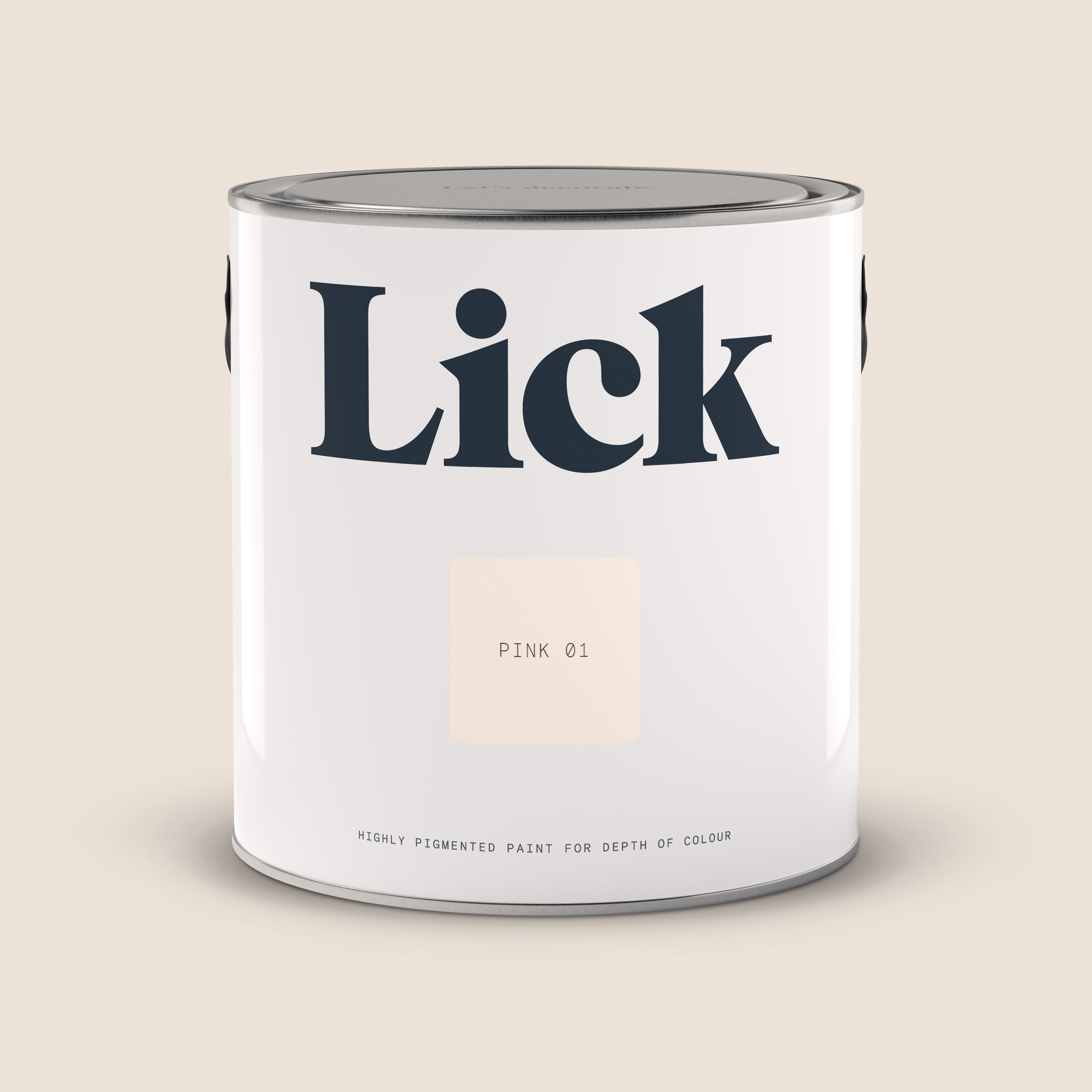 Lick Pink 01 Eggshell Wall & ceiling Emulsion paint, 2.5L
