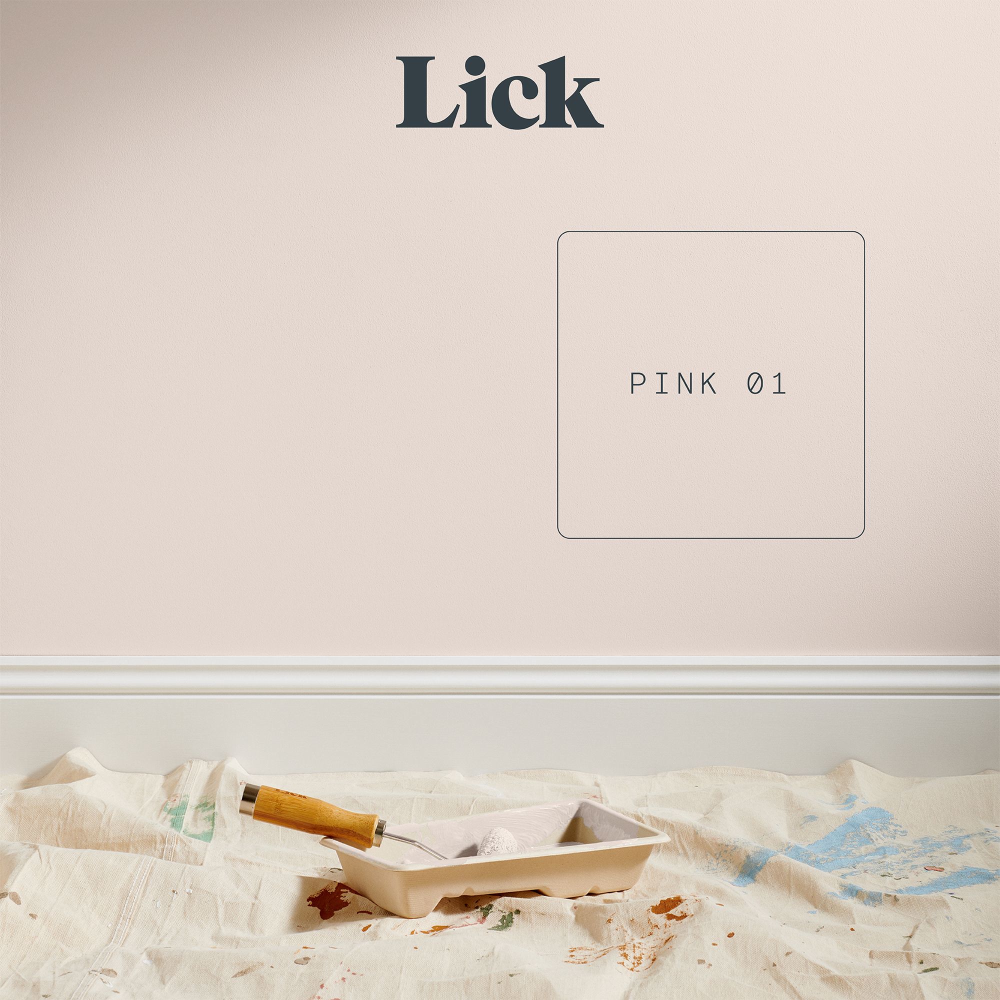 Lick Pink 01 Eggshell Wall & ceiling Emulsion paint, 2.5L