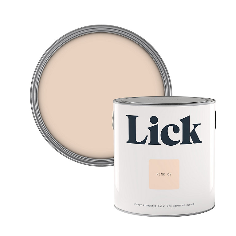 Lick Pink 02 Matt Emulsion paint, 2.5L | DIY at B&Q