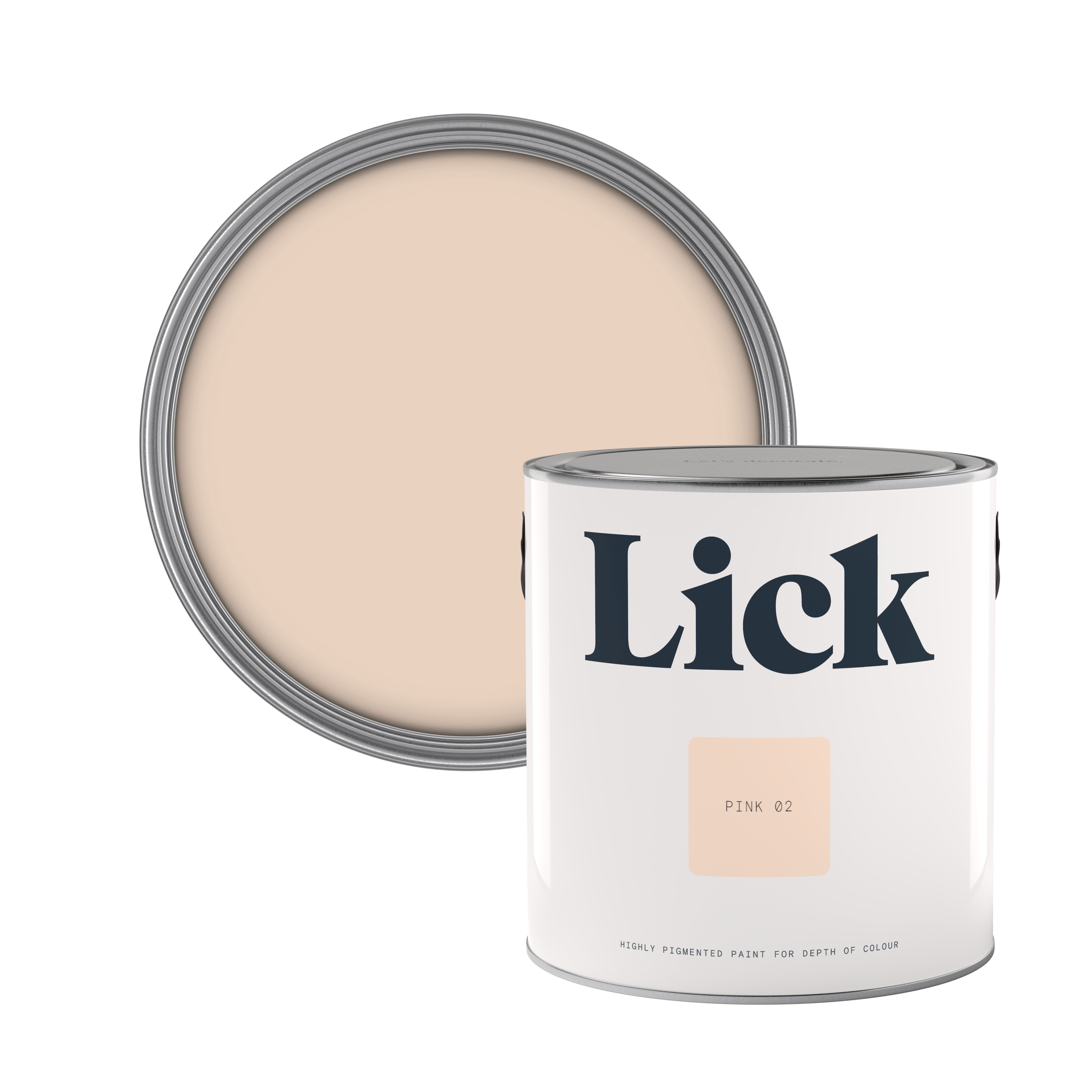 Lick Pink 02 Matt Emulsion paint, 2.5L