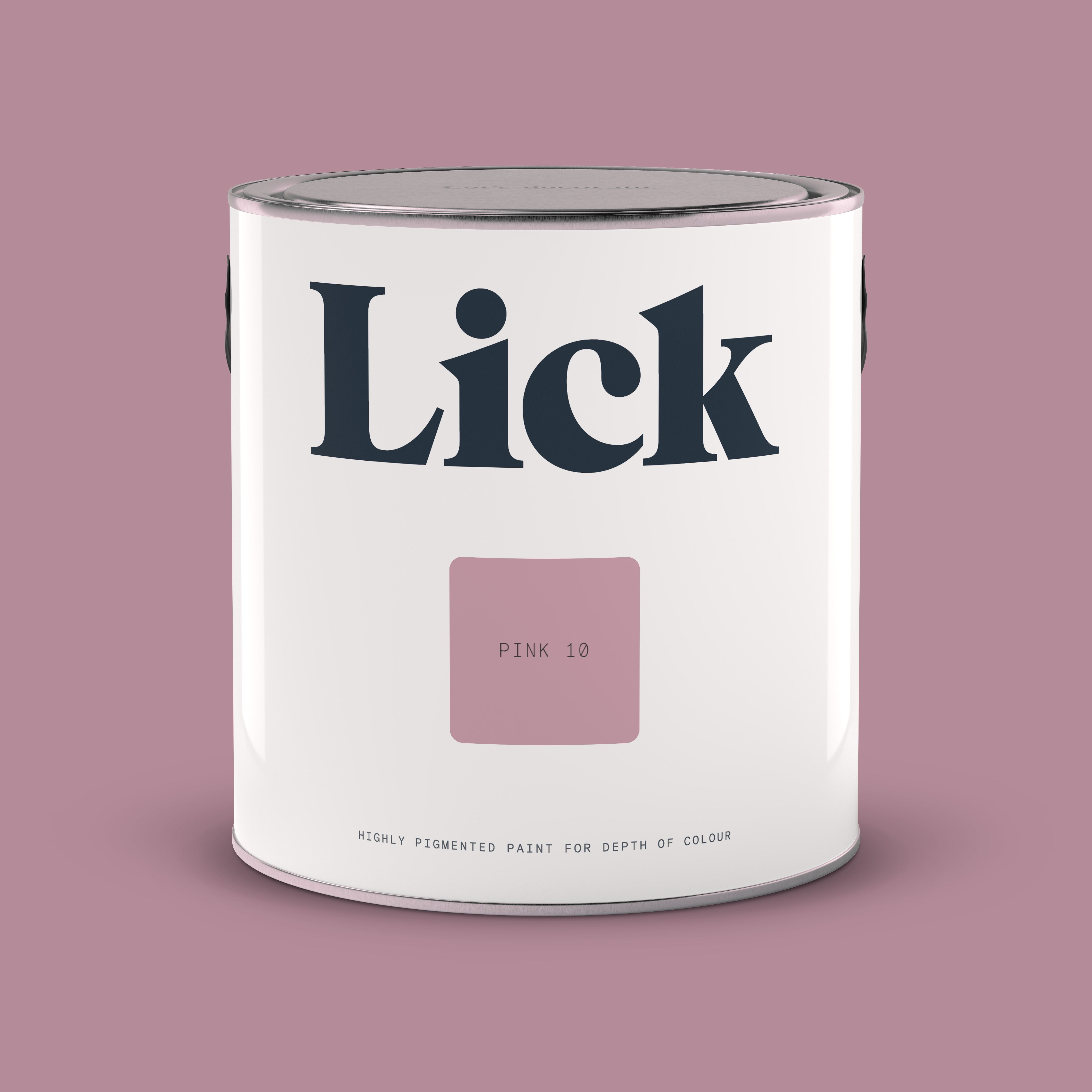Lick Pink 10 Eggshell Emulsion paint, 2.5L