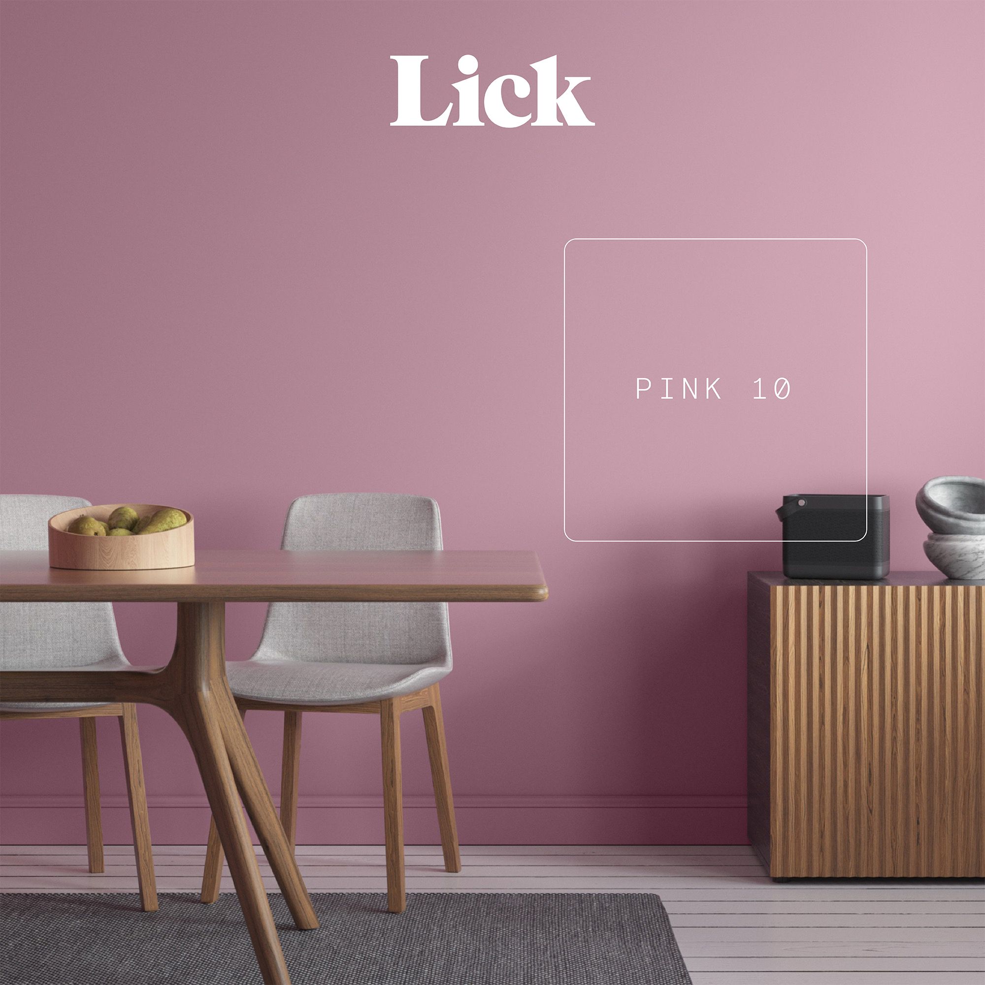Lick Pink 10 Eggshell Emulsion paint, 2.5L