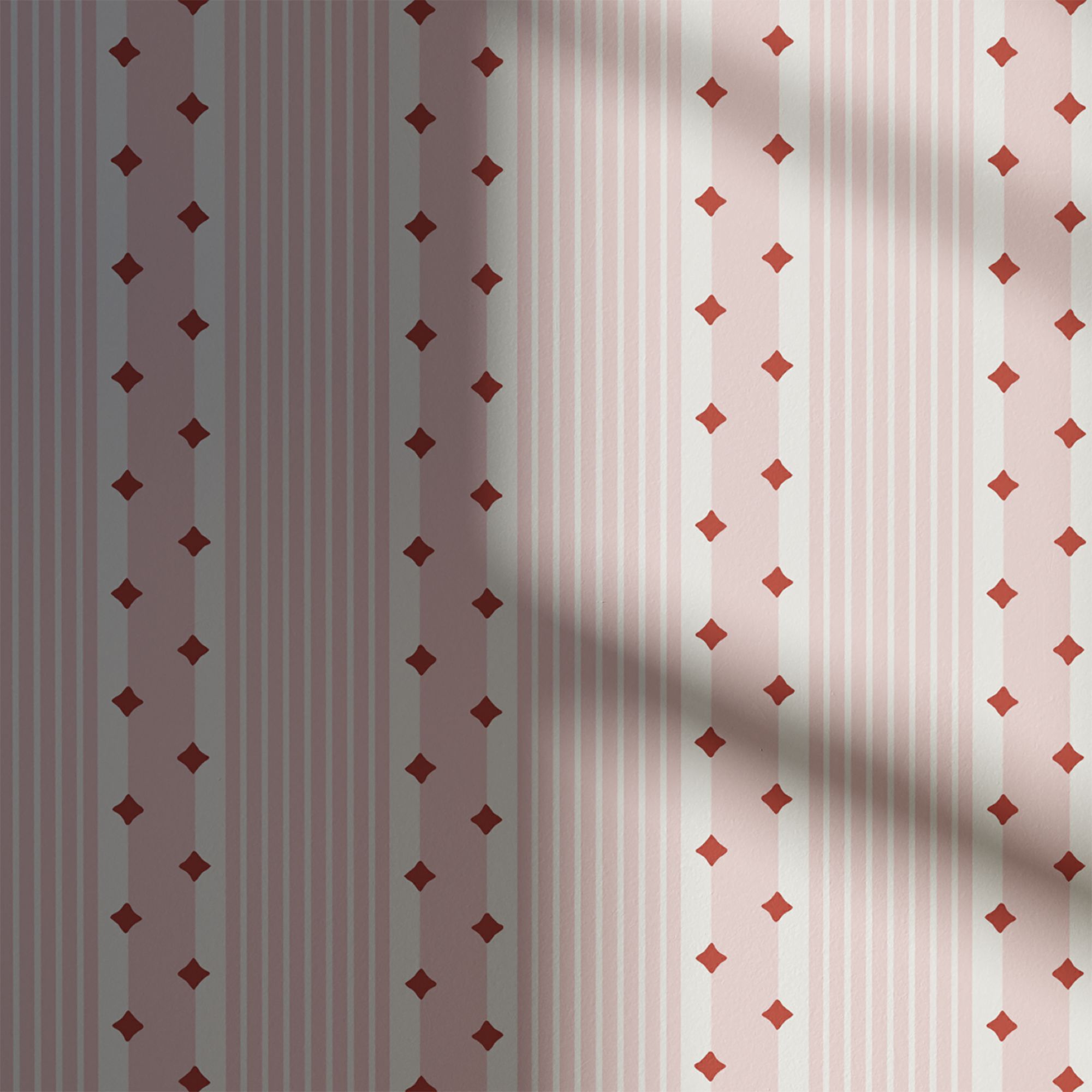 Lick Pink, Red & White Diamond 01 Textured Wallpaper