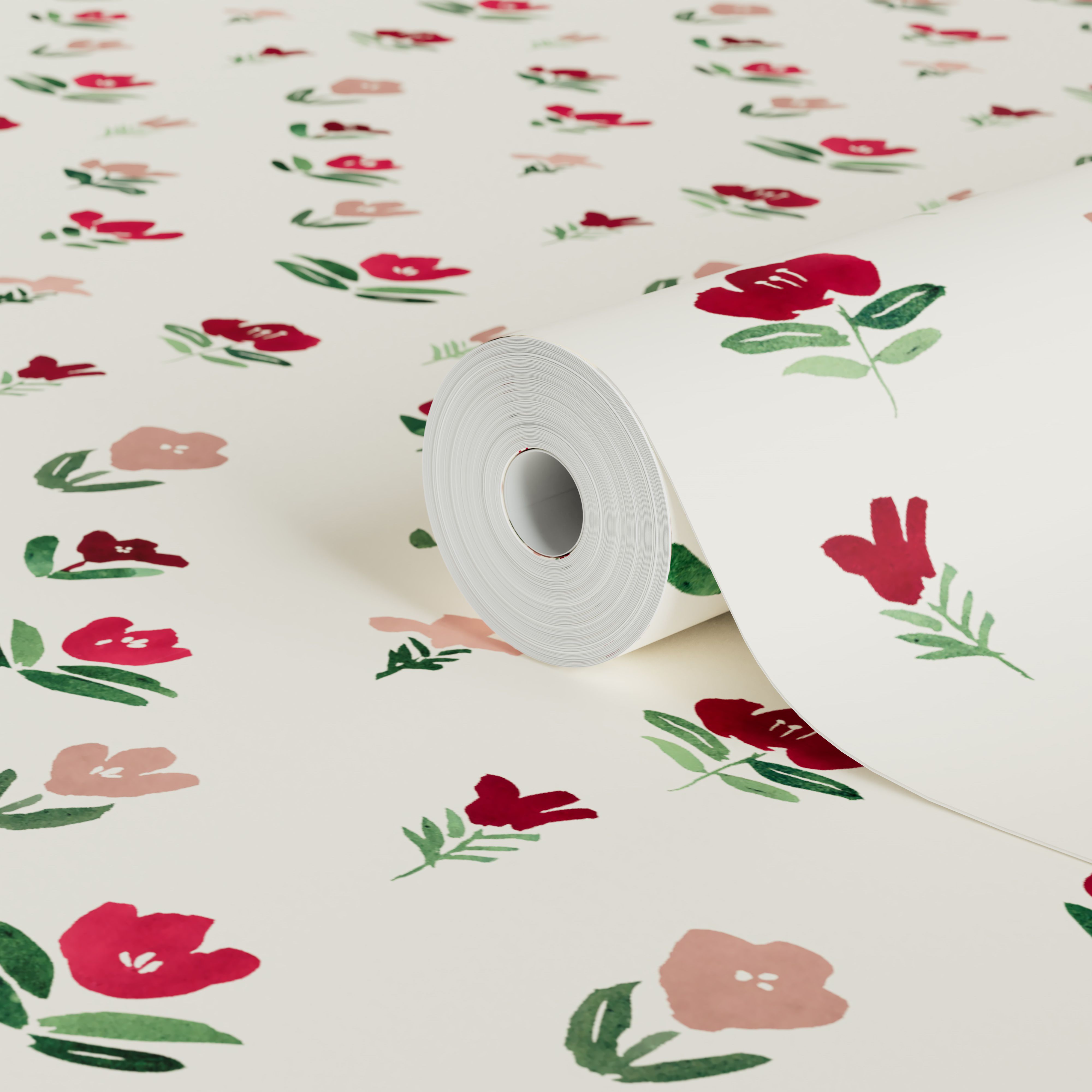Lick Pink & White Petals 01 Children's Textured Wallpaper