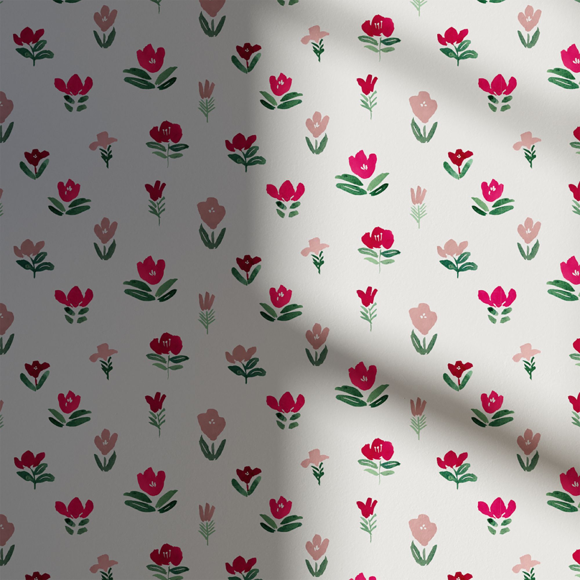 Lick Pink & White Petals 01 Children's Textured Wallpaper