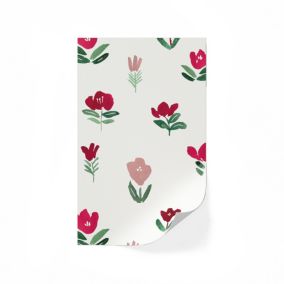 Lick Pink & White Petals 01 Textured Wallpaper Sample