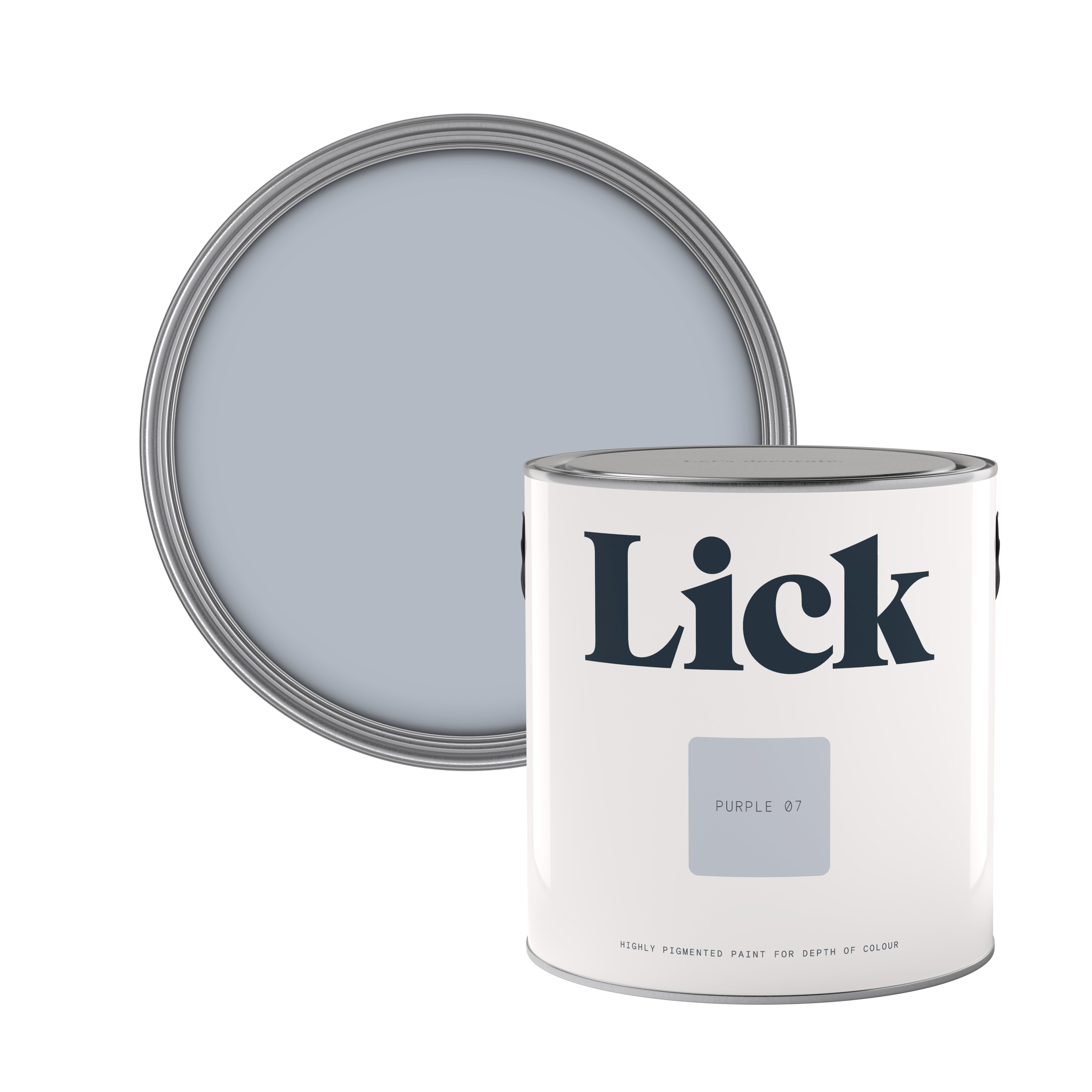 Lick Purple 07 Eggshell Emulsion paint, 2.5L