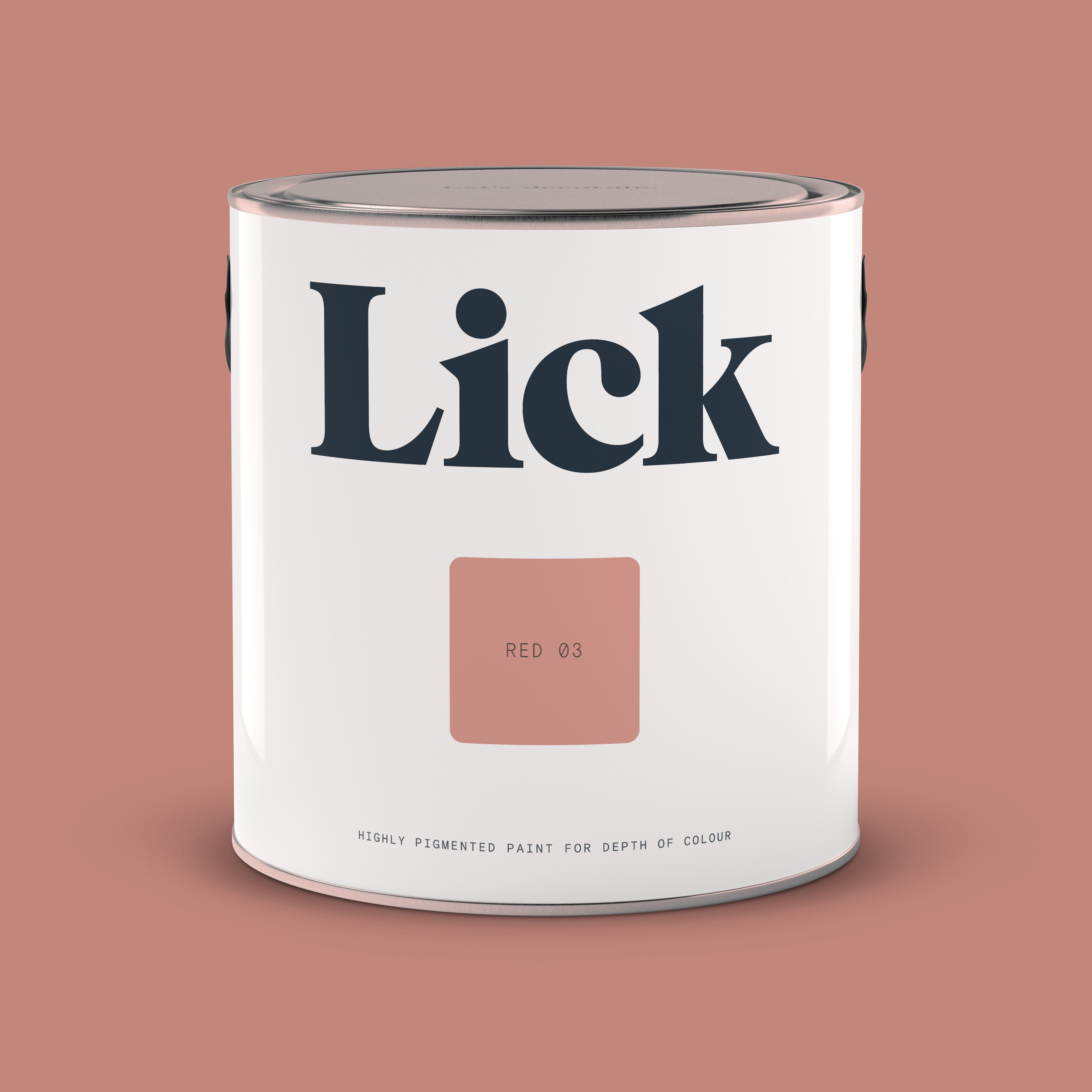 Lick Red 03 Eggshell Wall & ceiling Emulsion paint, 2.5L