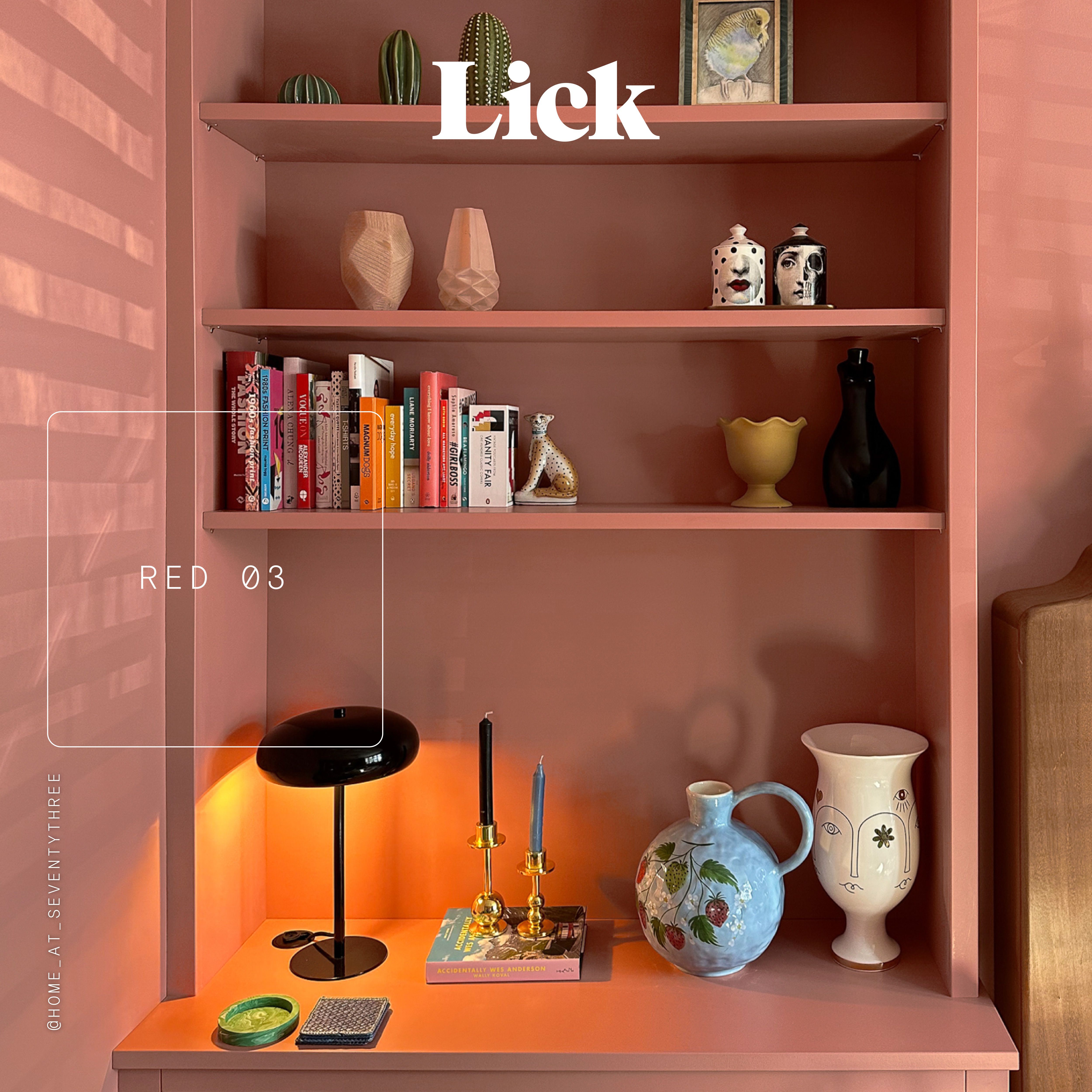 Lick Red 03 Eggshell Wall & ceiling Emulsion paint, 2.5L