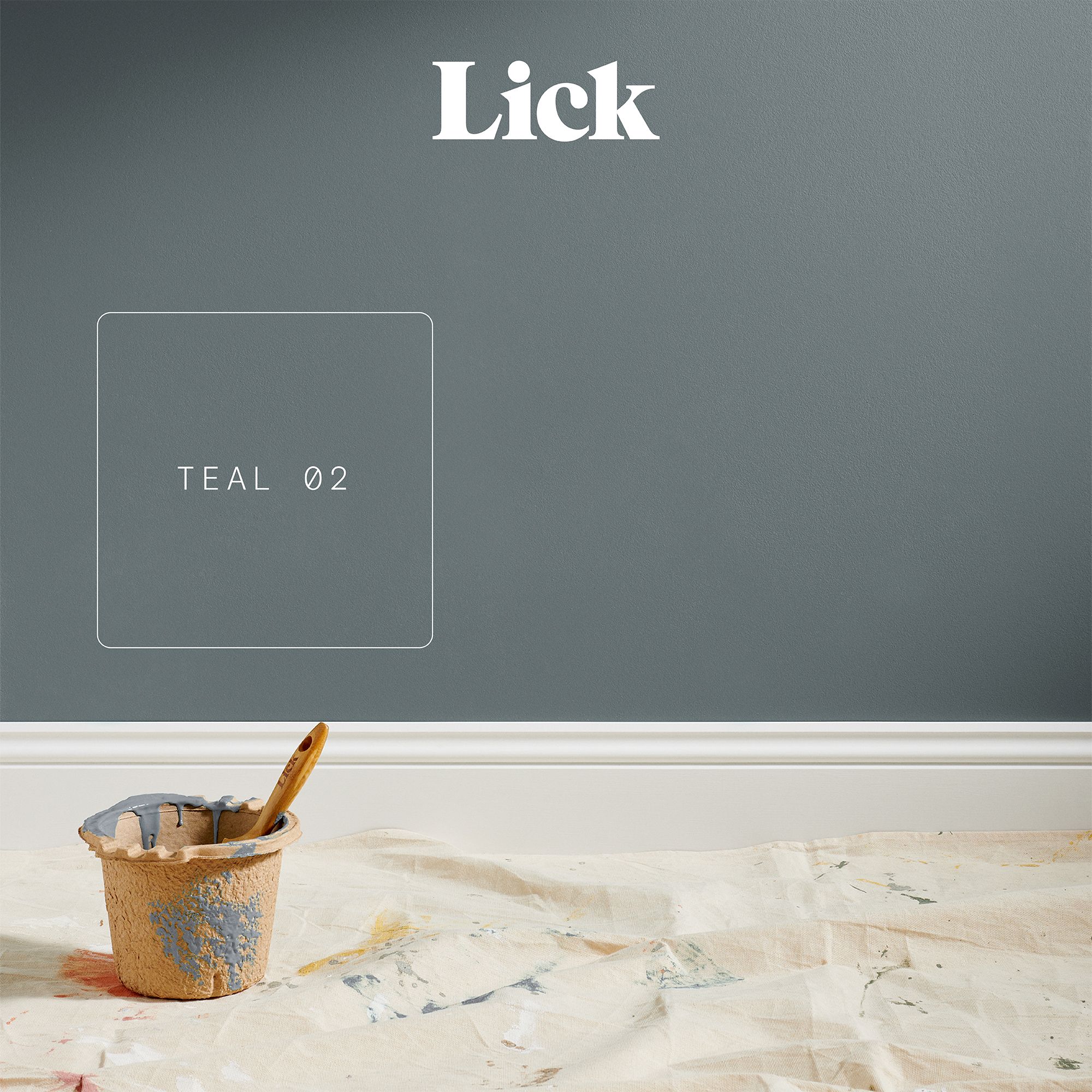 Lick Teal 02 Matt Wall & ceiling Emulsion paint, 2.5L