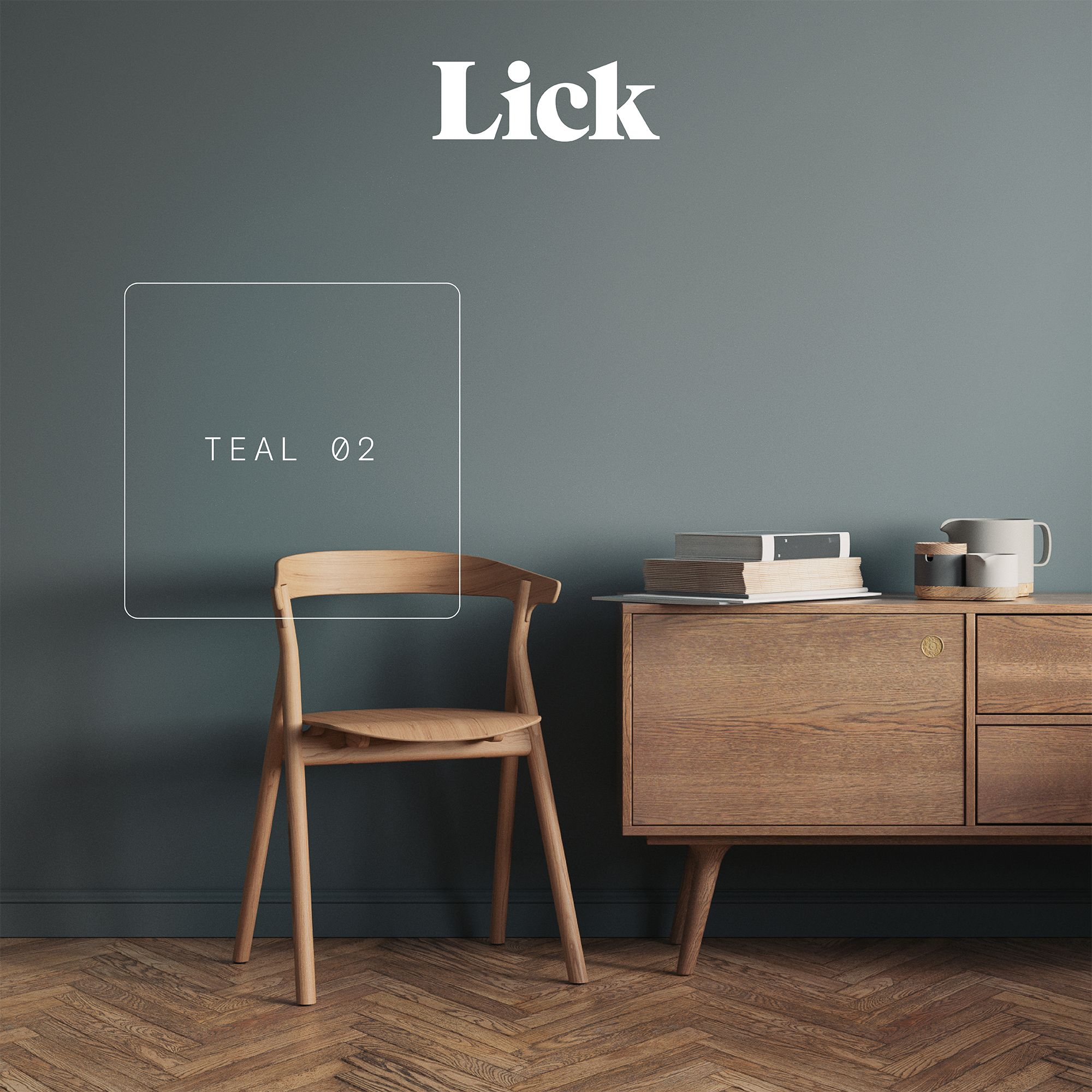 Lick Teal 02 Matt Wall & ceiling Emulsion paint, 2.5L