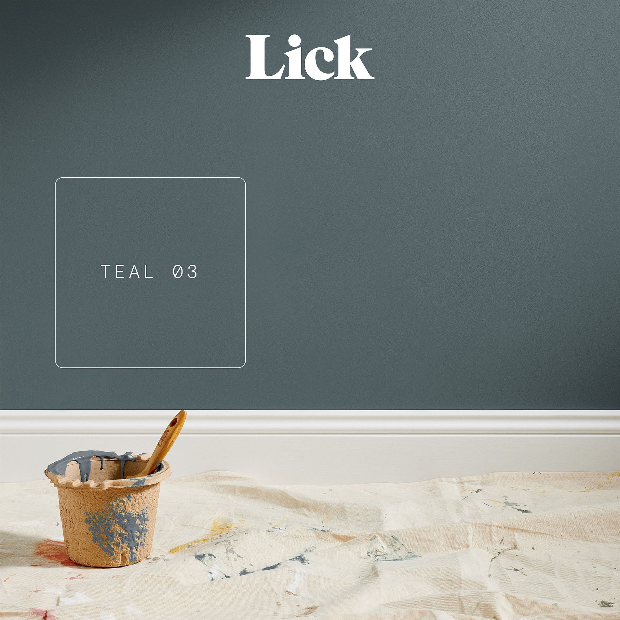 Lick Teal 03 Matt Emulsion paint, 2.5L