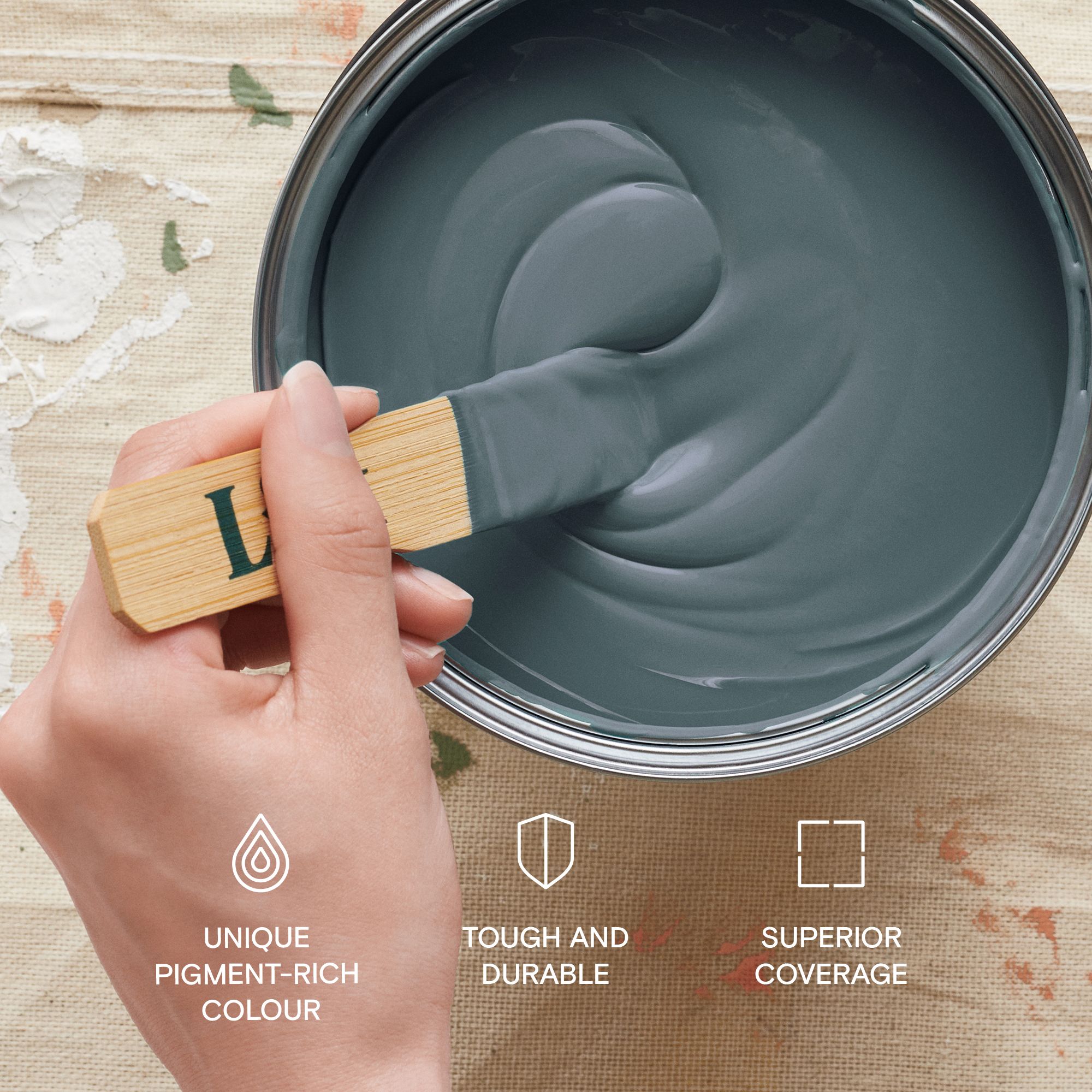 Lick Teal 03 Matt Wall & ceiling Emulsion paint, 2.5L