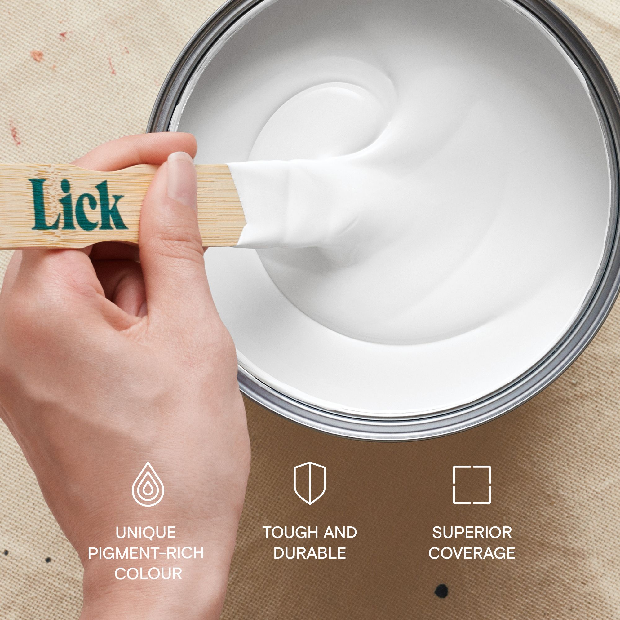 Lick White 07 Eggshell Wall & ceiling Emulsion paint, 2.5L