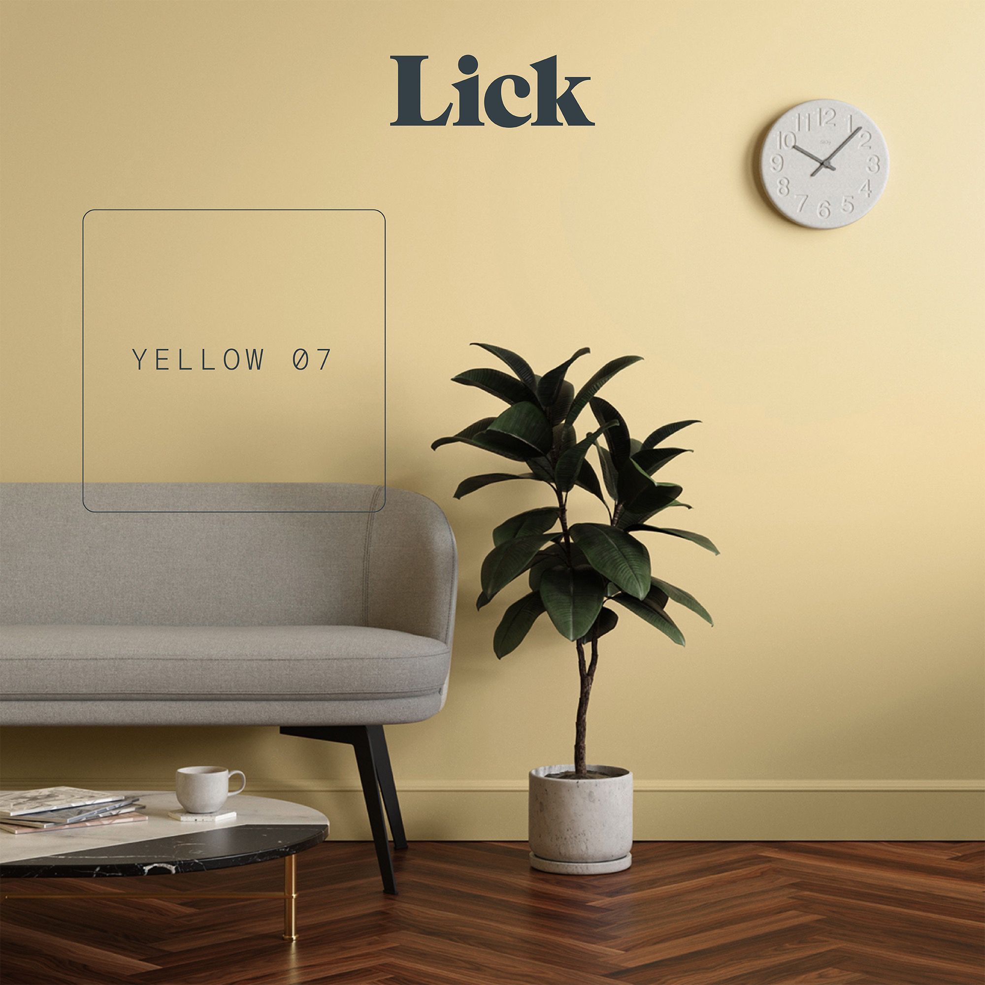 Lick Yellow 07 Matt Emulsion paint, 2.5L