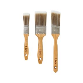 LickTools Flagged tip Paint brush, Pack of 3 - Sizes 1F, 1.5F, 2F