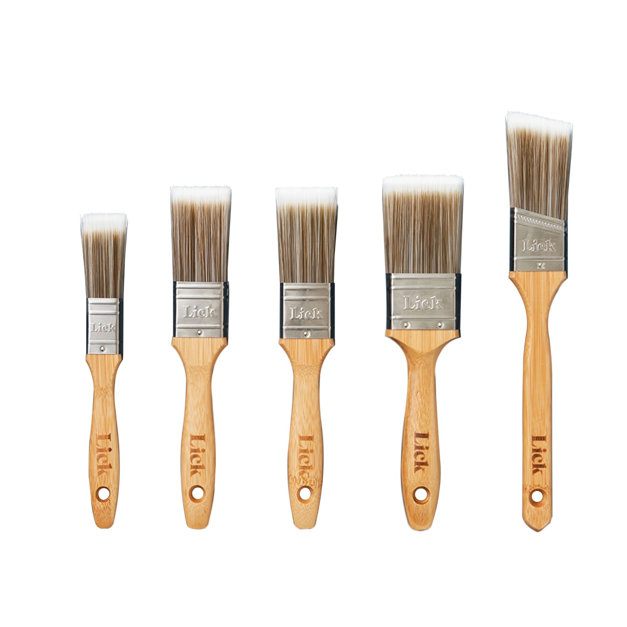 LickTools Flagged tip Paint brush, Set of 5