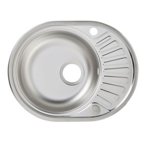 Liebig Satin Inox Stainless steel 1 Bowl Sink & drainer