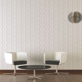 Life 4 Beige & cream Retro 3D effect Textured Wallpaper