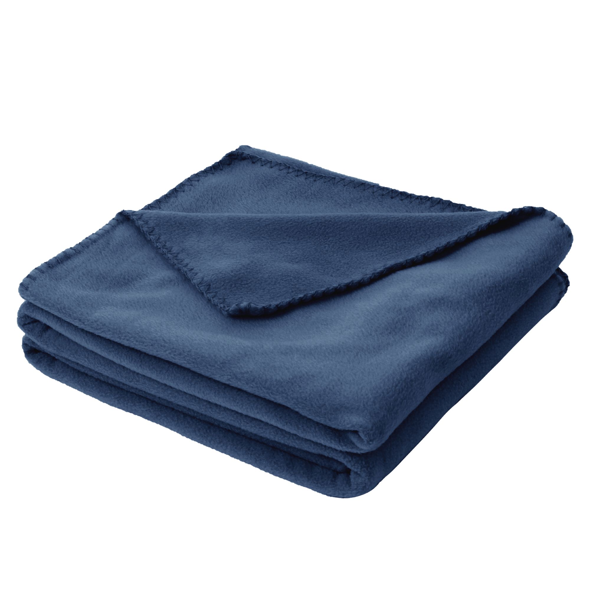 Light Blue Knitted Plain Throw (L) 170cm x (W) 120cm