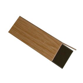 Light brown Oak effect Polyvinyl chloride (PVC) Equal L-shaped Angle profile, (L)1m (W)30mm (D)30mm (T)1.2mm