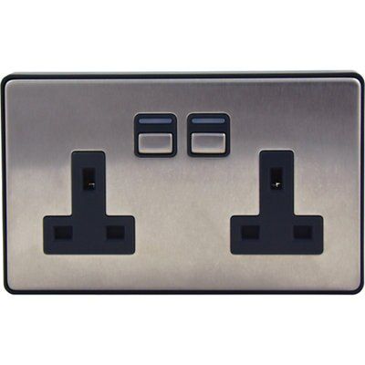 Lightwave 13A 2 gang Socket
