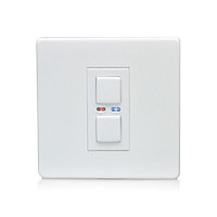LightwaveRF White Flat profile Single Screwless Dimmer switch