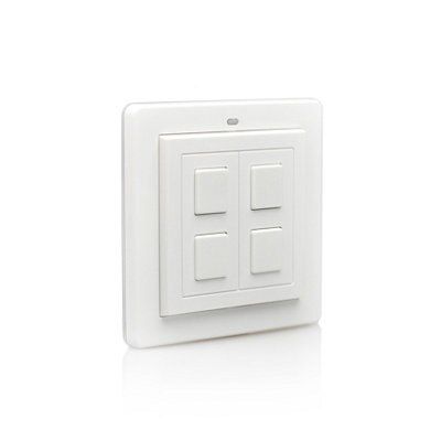 LightwaveRF White profile Double Screwless Dimmer switch