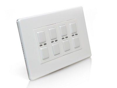 LightwaveRF White profile Quadruple Screwless Dimmer switch