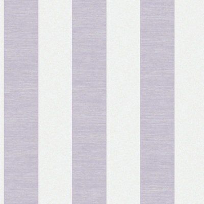 Lilac Shimmer effect Striped Wallpaper