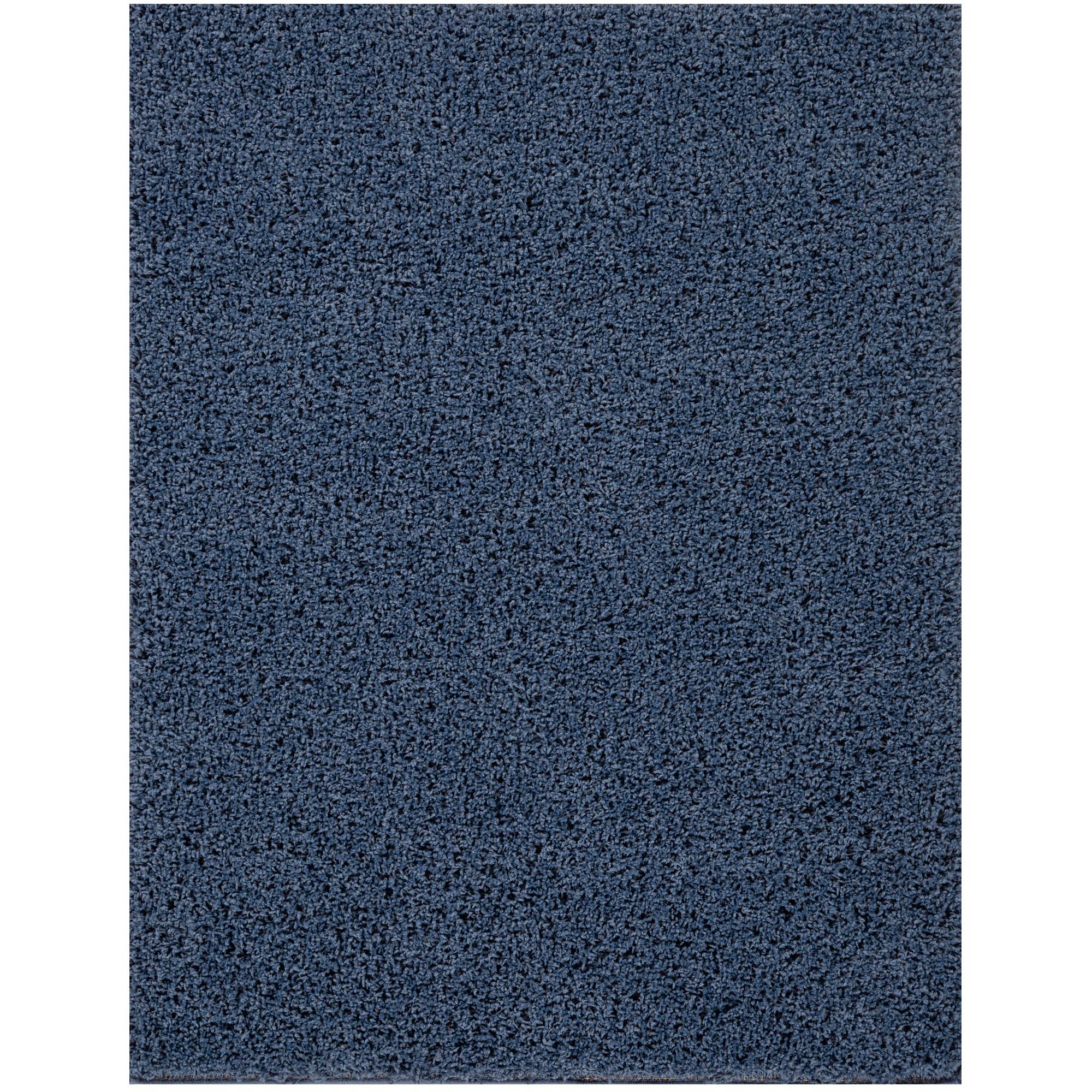 Lilia Shaggy Navy Rug 160cmx120cm DIY at B&Q
