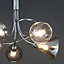 Lilie Modern Chrome effect 5 Lamp Ceiling light