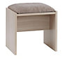 Lima Elm effect Ready assembled Dressing table stool