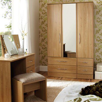 Lima Natural Oak effect Rectangular Framed mirror (W)67cm